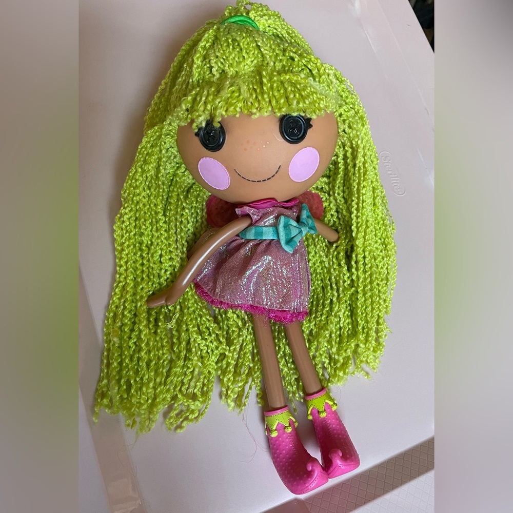Lalaloopsy Pix E Flutters Doll Green Loopy Hair Fairy Wings Full Size MGM  2013